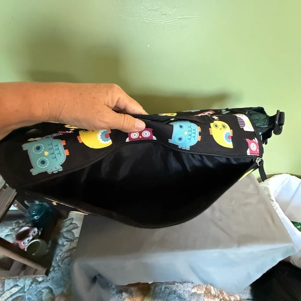 Joe Boxer Messenger/Laptop‎ Bag/Purse Owls Colorful Large Great Condition